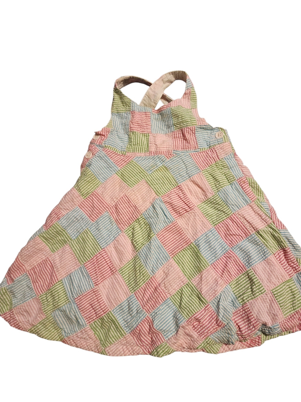 Gymboree Pink and Green Patchwork Sundress